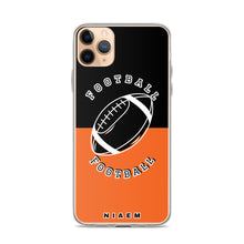 Load image into Gallery viewer, American Football iPhone Case (Black &amp; Orange)