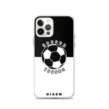 Load image into Gallery viewer, Soccer iPhone Case (Black &amp; White)
