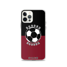 Load image into Gallery viewer, Soccer iPhone Case (Black &amp; Red 2)