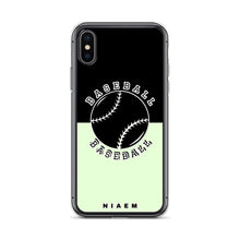 Load image into Gallery viewer, Baseball iPhone Case (Black &amp; Green 2)