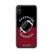 Load image into Gallery viewer, American Football iPhone Case (Black &amp; Red 2)