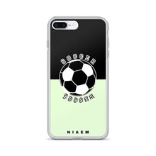 Load image into Gallery viewer, Soccer iPhone Case (Black &amp; Green 2)