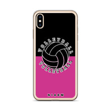 Load image into Gallery viewer, Volleyball iPhone Case (Black &amp; Pink 5)