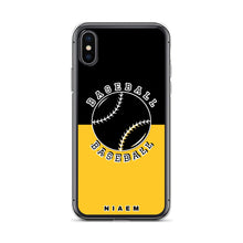 Load image into Gallery viewer, Baseball iPhone Case (Black &amp; Yellow)