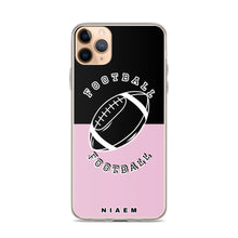 Load image into Gallery viewer, American Football iPhone Case (Black &amp; Pink 4)