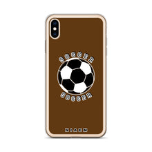 Load image into Gallery viewer, Soccer iPhone Case (Brown)