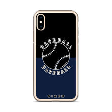 Load image into Gallery viewer, Baseball iPhone Case (Black &amp; Navy)
