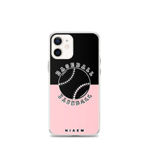 Load image into Gallery viewer, Baseball iPhone Case (Black &amp; Pink 3)