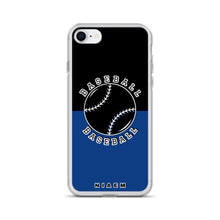 Load image into Gallery viewer, Baseball iPhone Case (Black &amp; Blue 2)