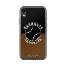 Load image into Gallery viewer, Baseball iPhone Case (Black &amp; Brown)