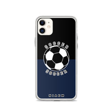Load image into Gallery viewer, Soccer iPhone Case (Black &amp; Navy)