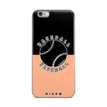 Load image into Gallery viewer, Baseball iPhone Case (Black &amp; Orange 2)