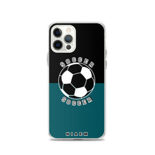 Load image into Gallery viewer, Soccer iPhone Case (Black &amp; Blue 4)