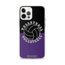 Load image into Gallery viewer, Volleyball iPhone Case (Black &amp; Purple)