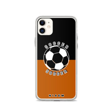 Load image into Gallery viewer, Soccer iPhone Case (Black &amp; Brown 1)