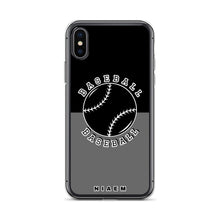 Load image into Gallery viewer, Baseball iPhone Case (Black &amp; Grey)