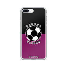 Load image into Gallery viewer, Soccer iPhone Case (Black &amp; Pink 6)
