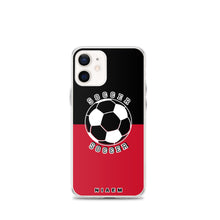 Load image into Gallery viewer, Soccer iPhone Case (Black &amp; Red)
