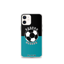 Load image into Gallery viewer, Soccer iPhone Case (Black &amp; Blue 3)