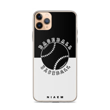 Load image into Gallery viewer, Baseball iPhone Case (Black &amp; Grey 3)
