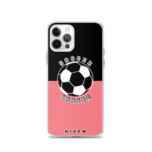 Load image into Gallery viewer, Soccer iPhone Case (Black &amp; Pink 2)