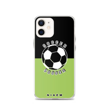 Load image into Gallery viewer, Soccer iPhone Case (Black &amp; Green 3)