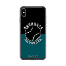 Load image into Gallery viewer, Baseball iPhone Case (Black &amp; Blue 4)