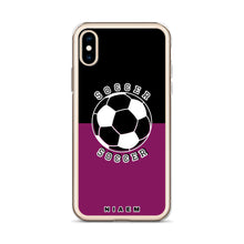 Load image into Gallery viewer, Soccer iPhone Case (Black &amp; Pink 6)