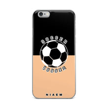 Load image into Gallery viewer, Soccer iPhone Case (Black &amp; Nude 1)