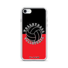 Load image into Gallery viewer, Volleyball iPhone Case (Black &amp; Red 1)