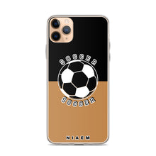Load image into Gallery viewer, Soccer iPhone Case (Black &amp; Nude)