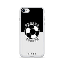 Load image into Gallery viewer, Soccer iPhone Case (Black &amp; Grey 3)