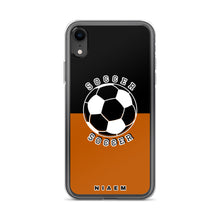 Load image into Gallery viewer, Soccer iPhone Case (Black &amp; Brown 1)