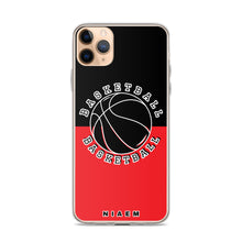 Load image into Gallery viewer, Basketball iPhone Case (Black &amp; Red 1)