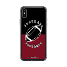 Load image into Gallery viewer, American Football iPhone Case (Black &amp; Red 2)
