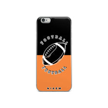 Load image into Gallery viewer, American Football iPhone Case (Black &amp; Orange 1)