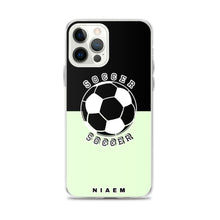 Load image into Gallery viewer, Soccer iPhone Case (Black &amp; Green 2)
