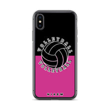 Load image into Gallery viewer, Volleyball iPhone Case (Black &amp; Pink 5)