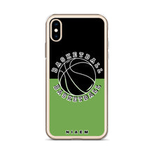 Load image into Gallery viewer, Basketball iPhone Case (Black &amp; Green)
