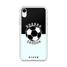 Load image into Gallery viewer, Soccer iPhone Case (Black &amp; Blue 5)
