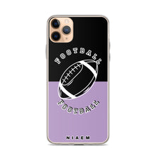 Load image into Gallery viewer, American Football iPhone Case (Black &amp; Purple 2)