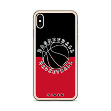 Load image into Gallery viewer, Basketball iPhone Case (Black &amp; Red)