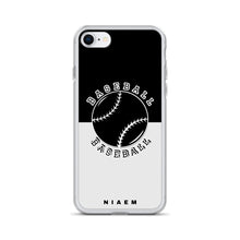 Load image into Gallery viewer, Baseball iPhone Case (Black &amp; Grey 3)