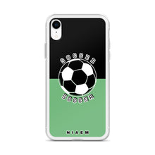 Load image into Gallery viewer, Soccer iPhone Case (Black &amp; Green 4)