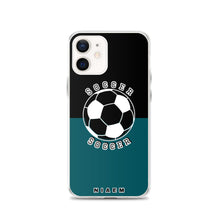 Load image into Gallery viewer, Soccer iPhone Case (Black &amp; Blue 4)