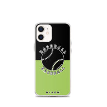 Load image into Gallery viewer, Baseball iPhone Case (Black &amp; Green 3)