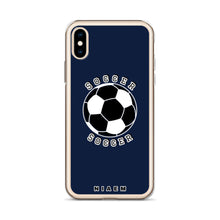 Load image into Gallery viewer, Soccer iPhone Case (Navy)