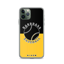 Load image into Gallery viewer, Baseball iPhone Case (Black &amp; Yellow)