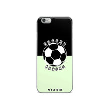 Load image into Gallery viewer, Soccer iPhone Case (Black &amp; Green 2)