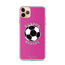 Load image into Gallery viewer, Soccer iPhone Case (Pink 5)